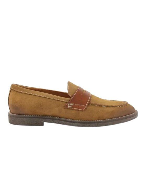 Bruno Magli Sanna Water Repellent Penny Loafer - Cognac Suede, US 10.5 M
